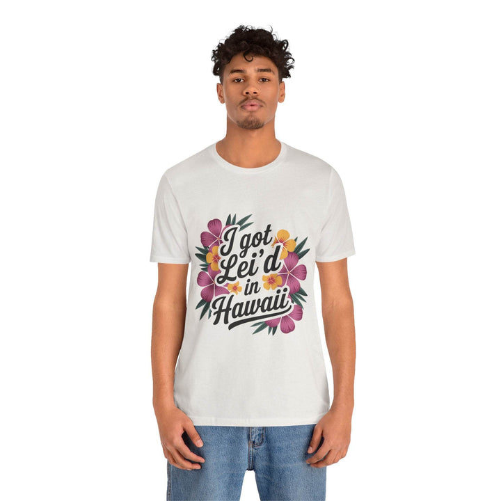 Lei'd Back in Paradise Shirt with Hawaiian Floral Design - Gutsy Garb