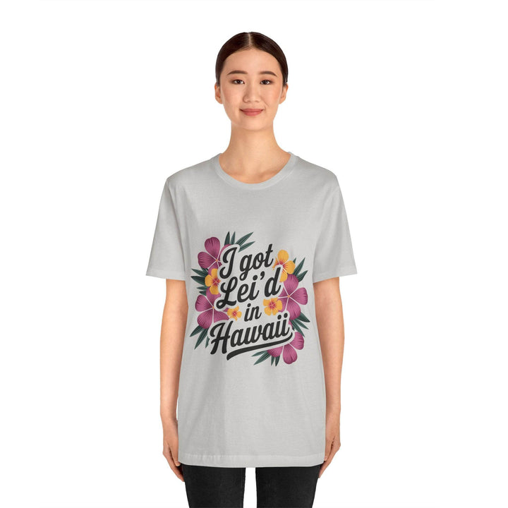 Lei'd Back in Paradise Shirt with Hawaiian Floral Design - Gutsy Garb