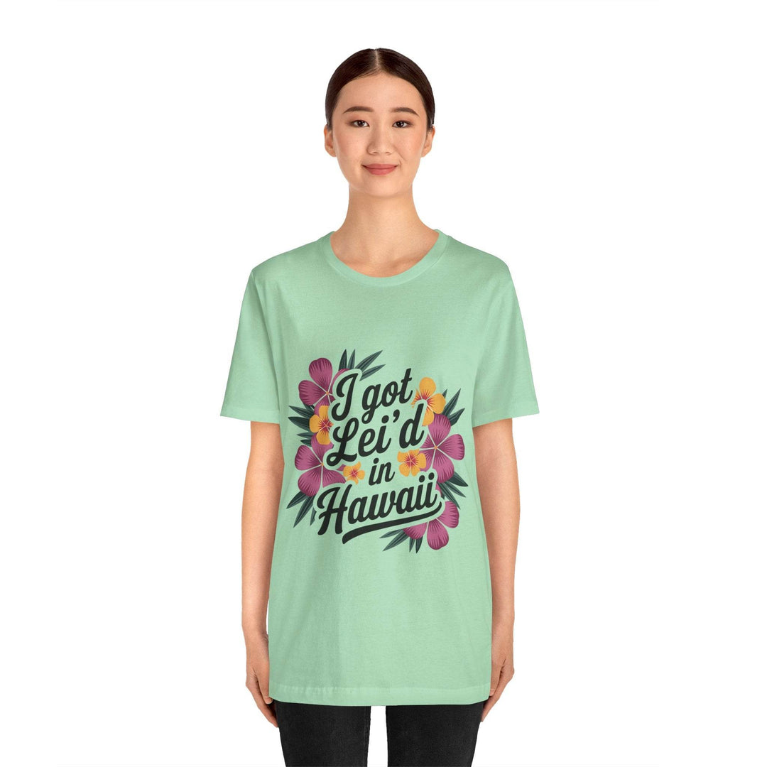 Lei'd Back in Paradise Shirt with Hawaiian Floral Design - Gutsy Garb