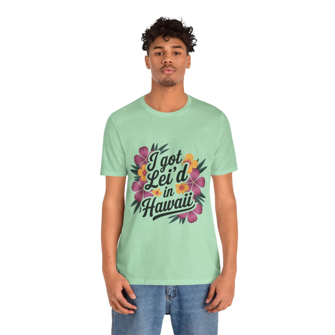 Lei'd Back in Paradise Shirt with Hawaiian Floral Design - Gutsy Garb