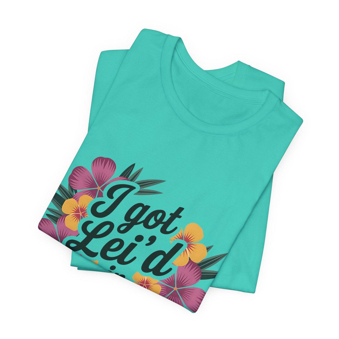 Lei'd Back in Paradise Shirt with Hawaiian Floral Design - Gutsy Garb