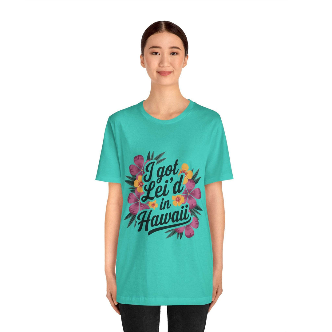 Lei'd Back in Paradise Shirt with Hawaiian Floral Design - Gutsy Garb