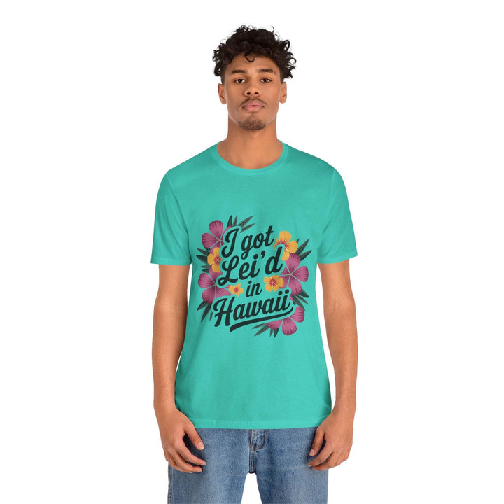 Lei'd Back in Paradise Shirt with Hawaiian Floral Design - Gutsy Garb