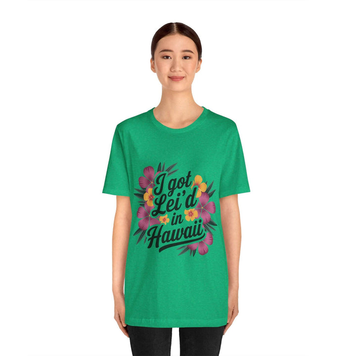 Lei'd Back in Paradise Shirt with Hawaiian Floral Design - Gutsy Garb