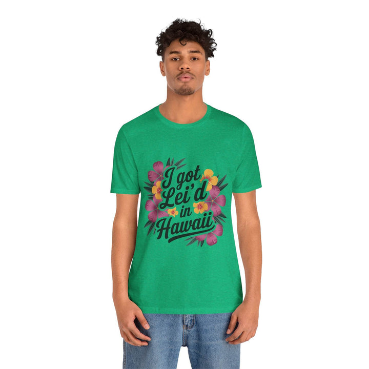Lei'd Back in Paradise Shirt with Hawaiian Floral Design - Gutsy Garb