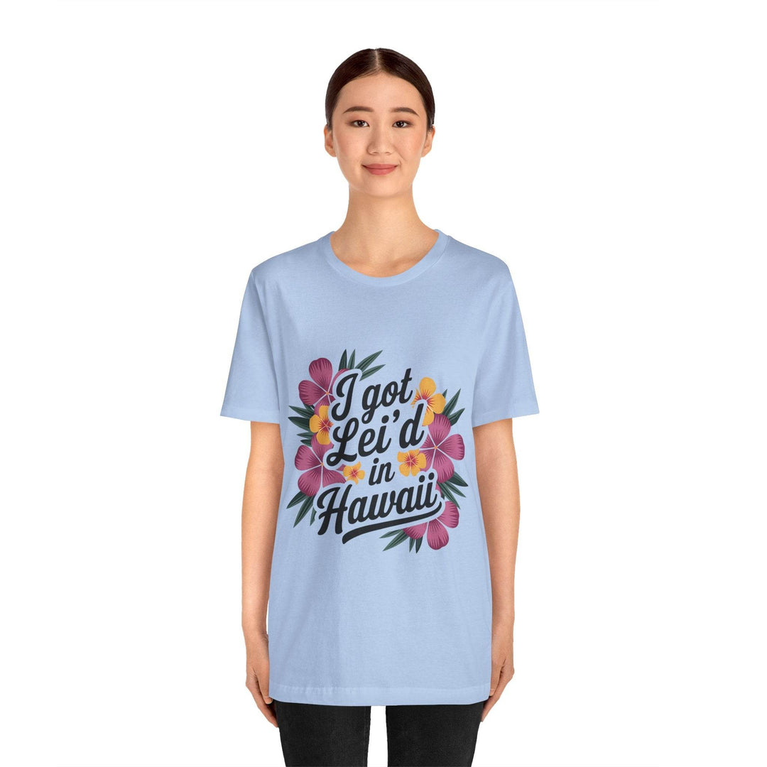 Lei'd Back in Paradise Shirt with Hawaiian Floral Design - Gutsy Garb