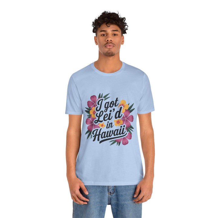 Lei'd Back in Paradise Shirt with Hawaiian Floral Design - Gutsy Garb