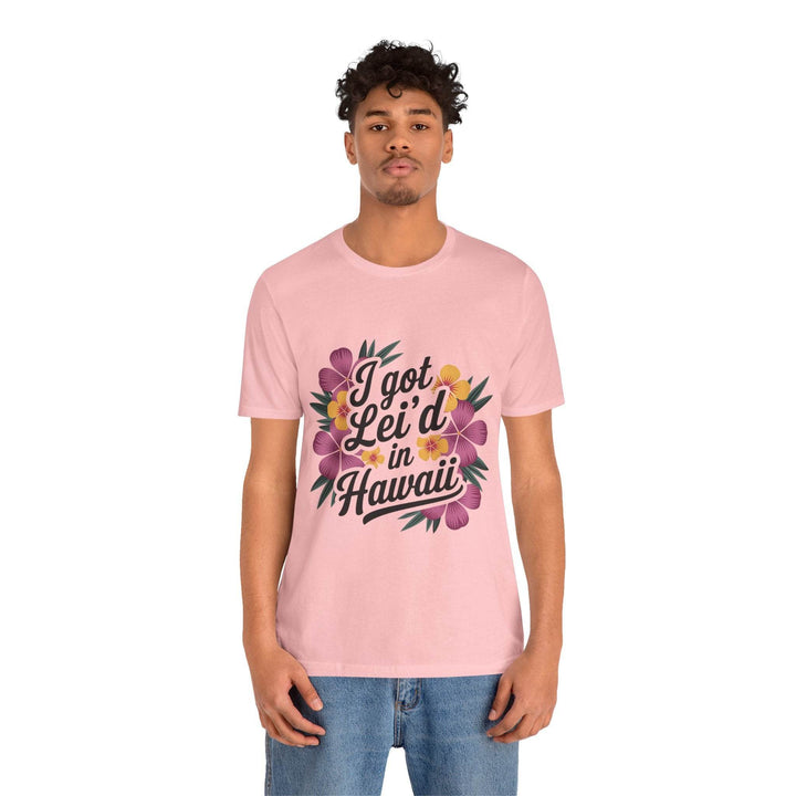 Lei'd Back in Paradise Shirt with Hawaiian Floral Design - Gutsy Garb