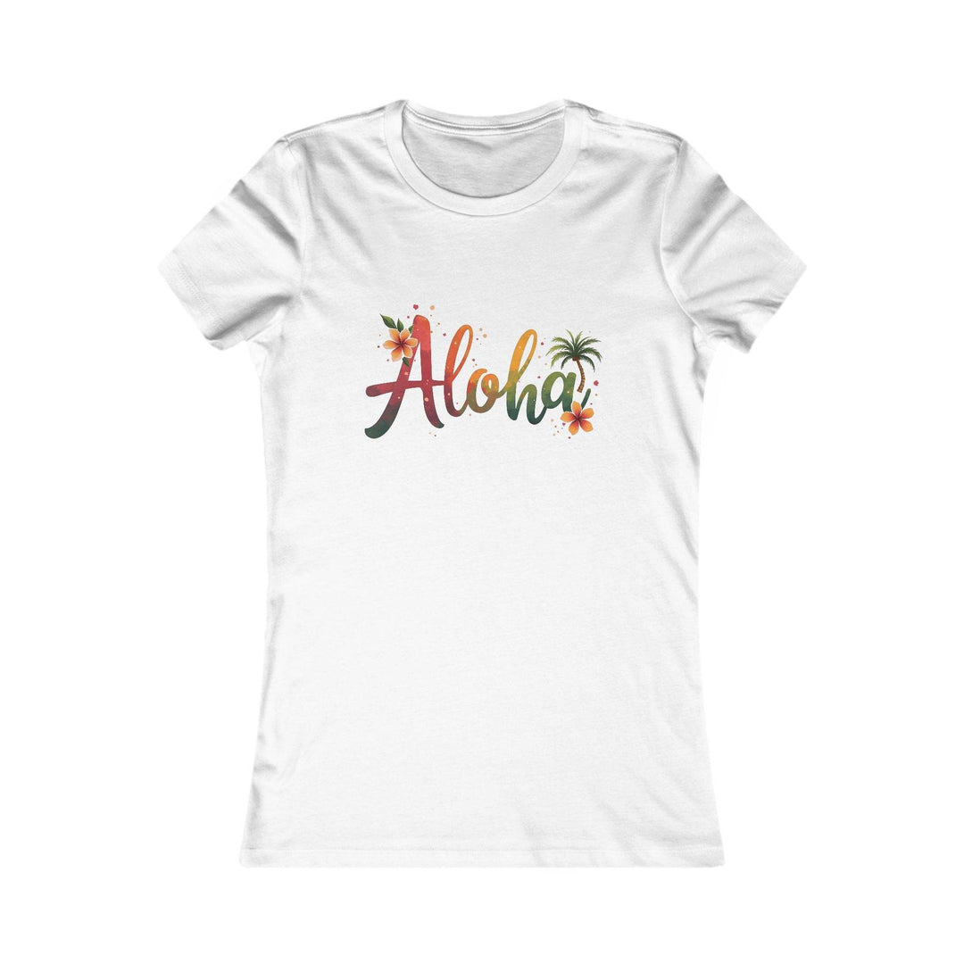 Tropical Aloha Womens T-Shirt with Floral Design - Gutsy Garb