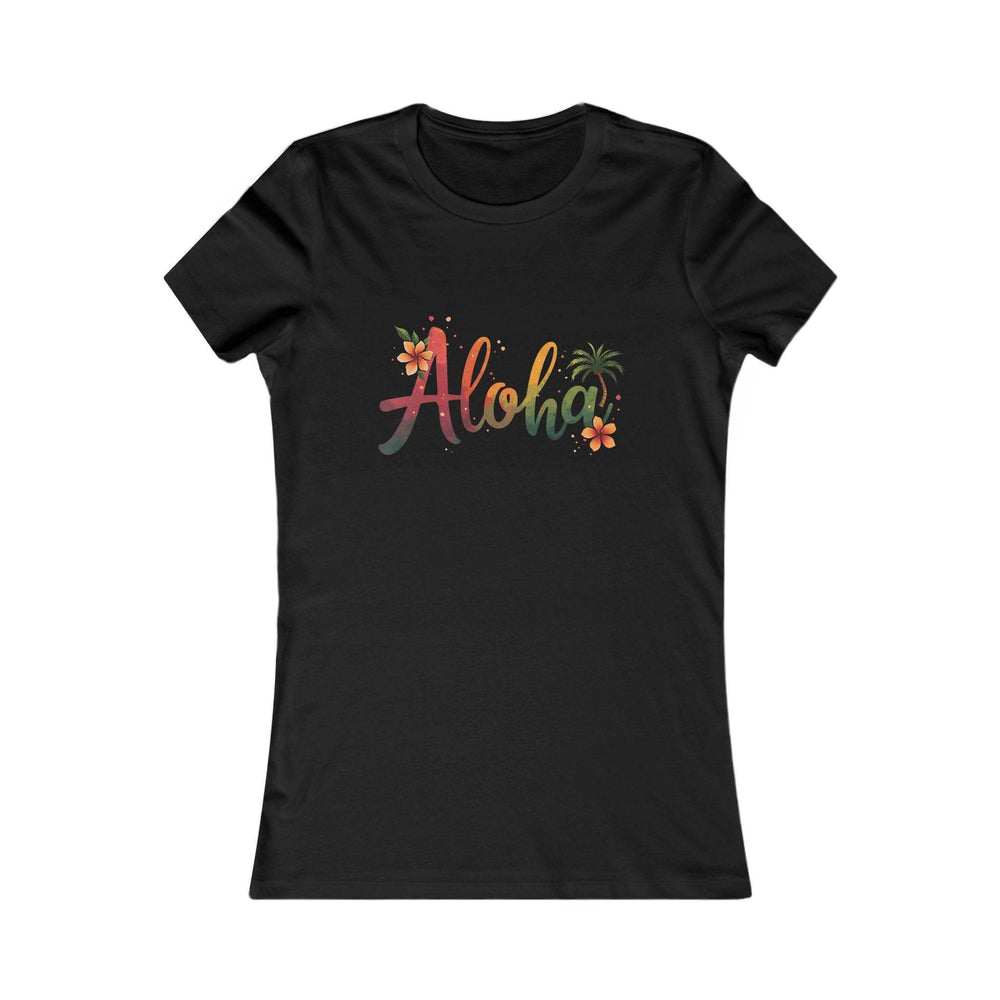 Tropical Aloha Womens T-Shirt with Floral Design - Gutsy Garb