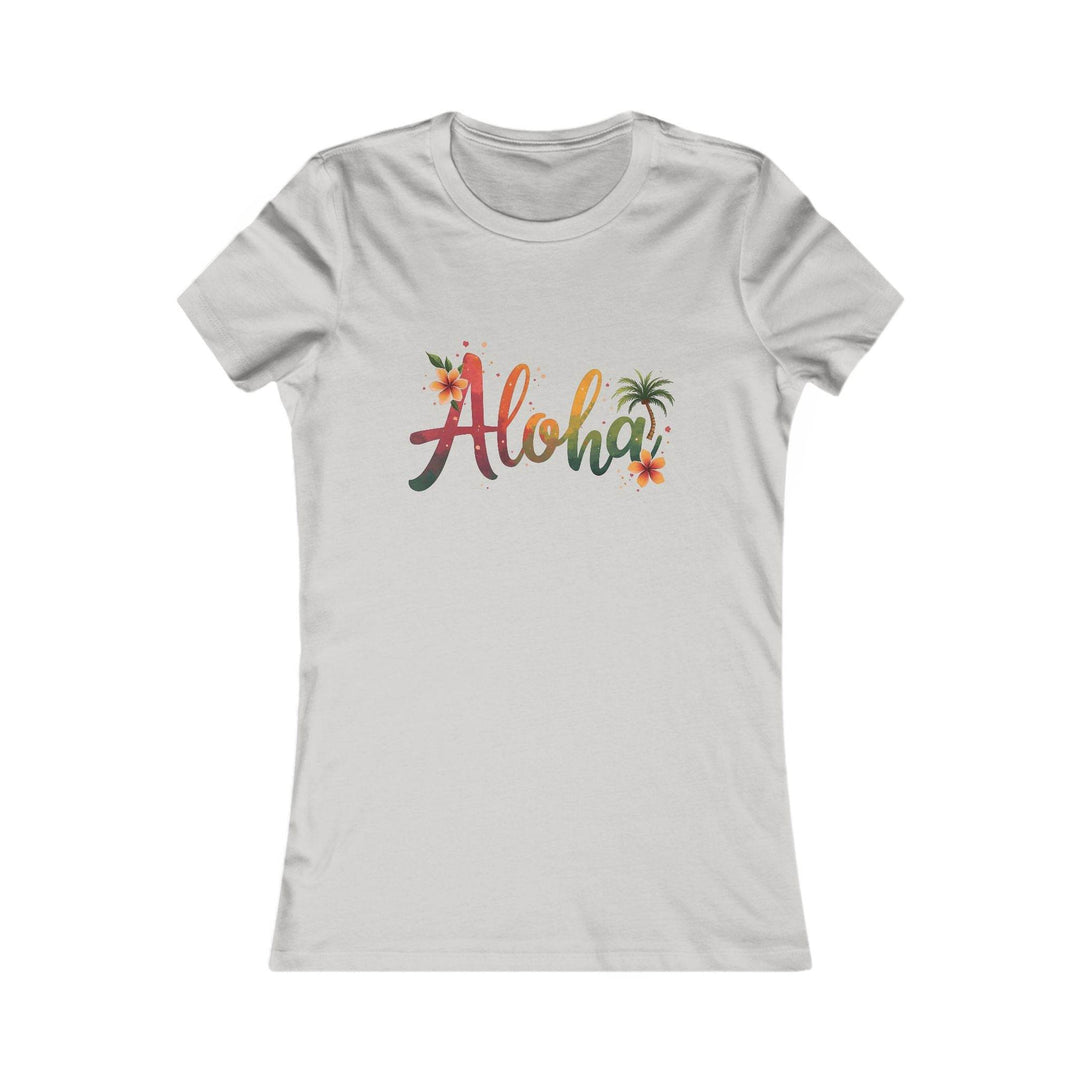 Tropical Aloha Womens T-Shirt with Floral Design - Gutsy Garb