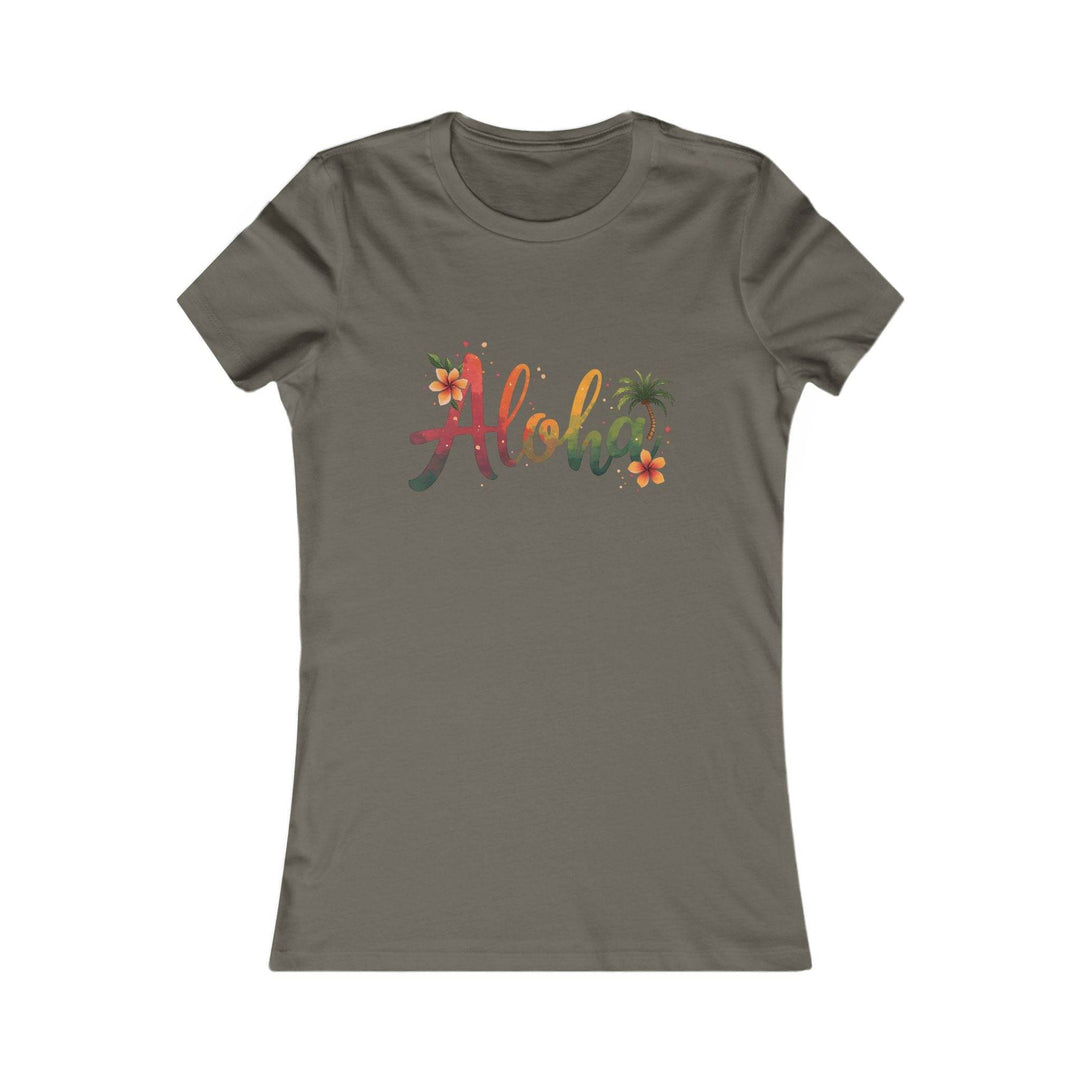 Tropical Aloha Womens T-Shirt with Floral Design - Gutsy Garb