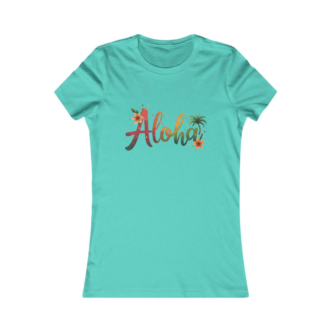 Tropical Aloha Womens T-Shirt with Floral Design - Gutsy Garb