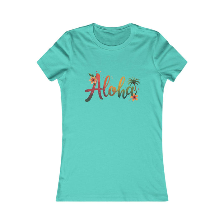 Tropical Aloha Womens T-Shirt with Floral Design - Gutsy Garb