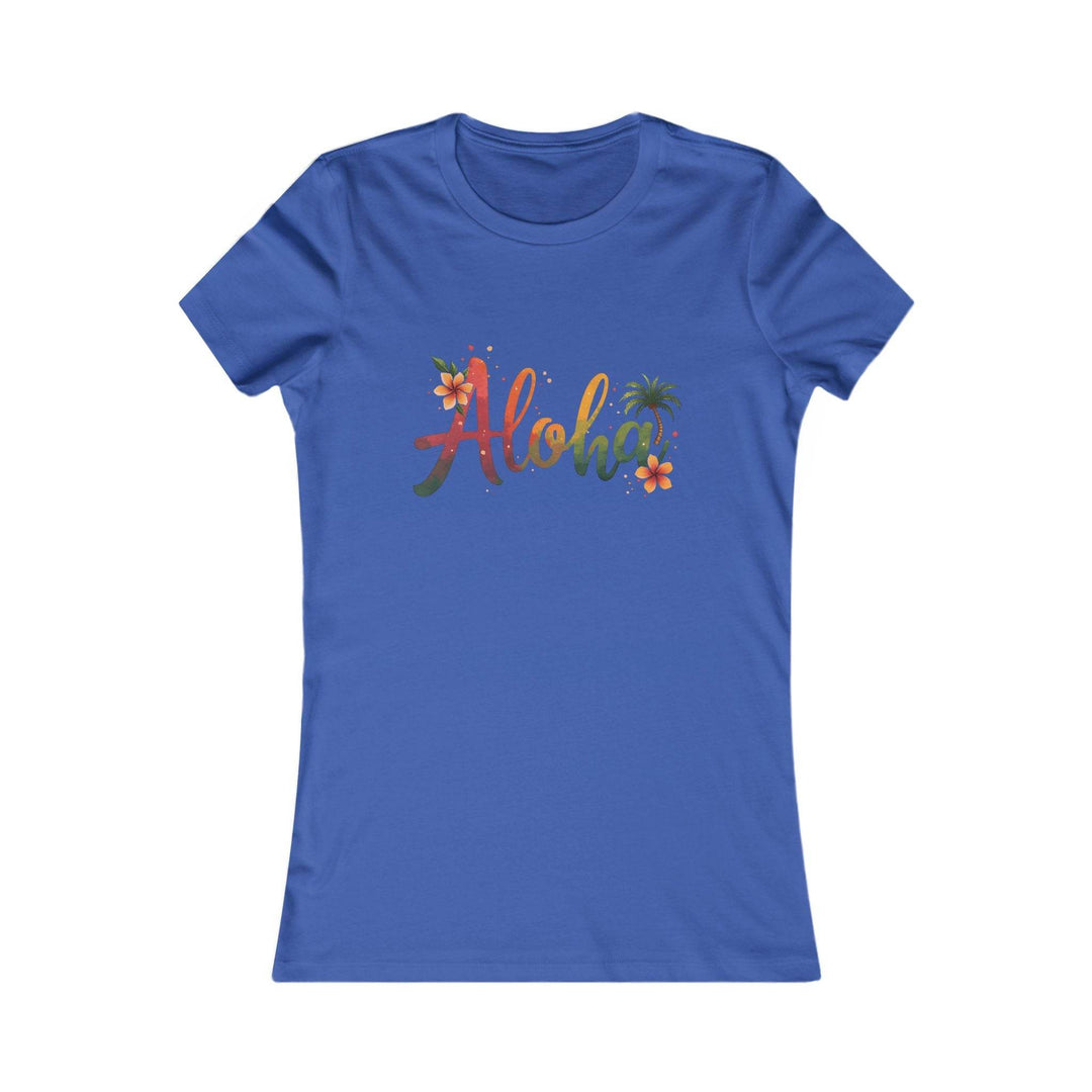 Tropical Aloha Womens T-Shirt with Floral Design - Gutsy Garb