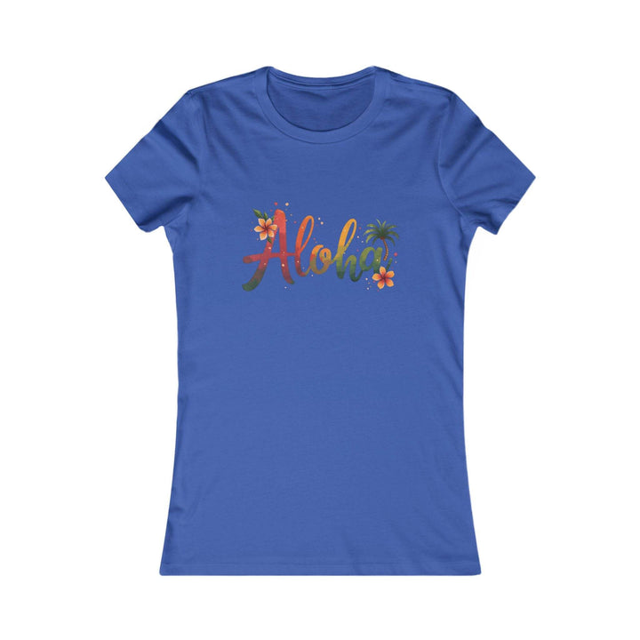 Tropical Aloha Womens T-Shirt with Floral Design - Gutsy Garb