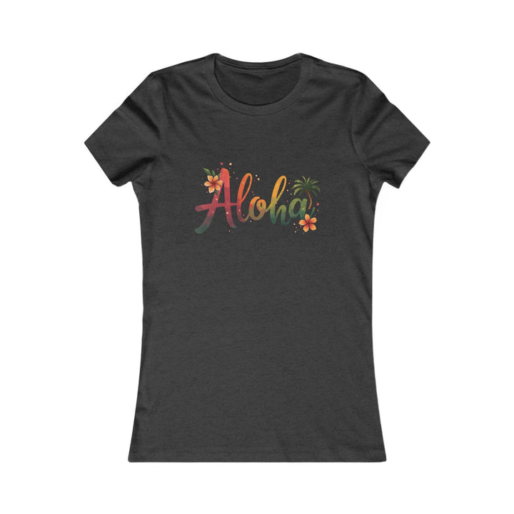 Tropical Aloha Womens T-Shirt with Floral Design - Gutsy Garb
