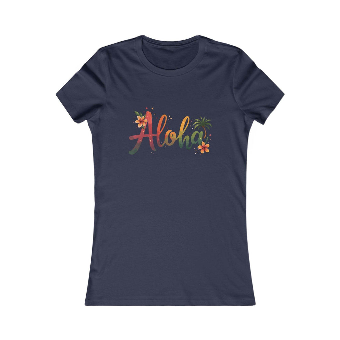 Tropical Aloha Womens T-Shirt with Floral Design - Gutsy Garb
