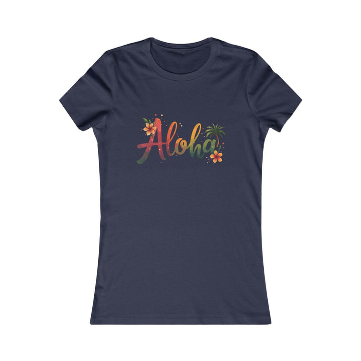 Tropical Aloha Womens T-Shirt with Floral Design - Gutsy Garb