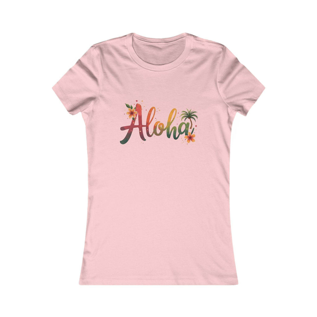 Tropical Aloha Womens T-Shirt with Floral Design - Gutsy Garb