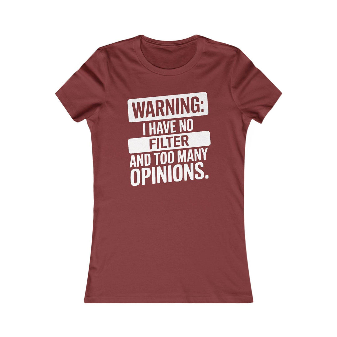 Unfiltered Sass Shirt - Bold No Filter T-Shirt - Gutsy Garb