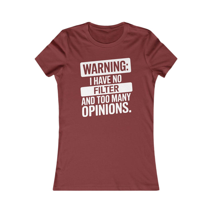 Unfiltered Sass Shirt - Bold No Filter T-Shirt - Gutsy Garb