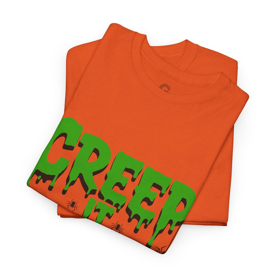 Creep It Real Halloween Tee - Bold Orange T-Shirt - Gutsy Garb