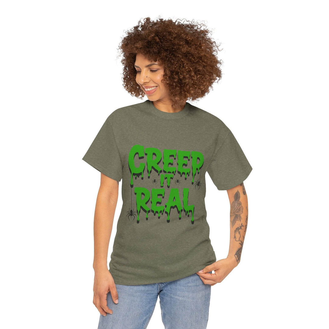 Creep It Real Halloween Tee - Bold Orange T-Shirt - Gutsy Garb