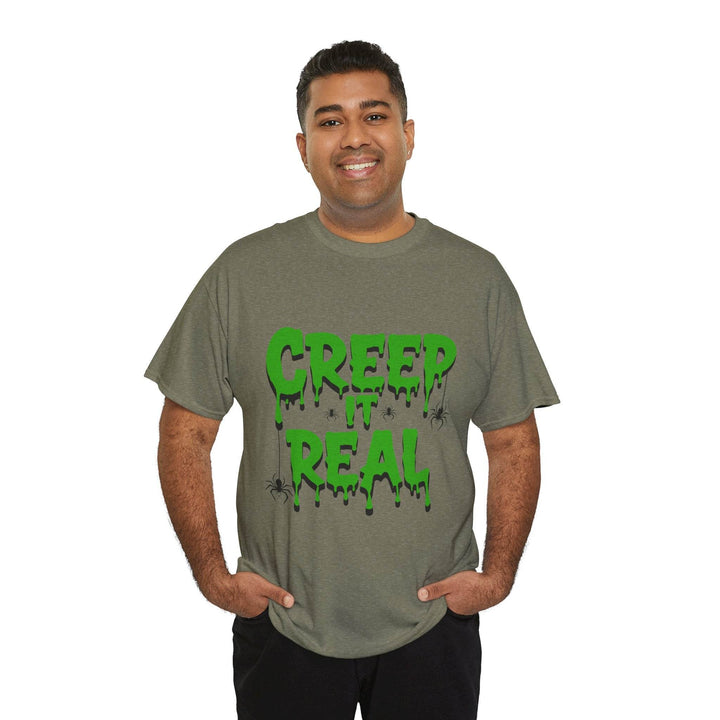 Creep It Real Halloween Tee - Bold Orange T-Shirt - Gutsy Garb