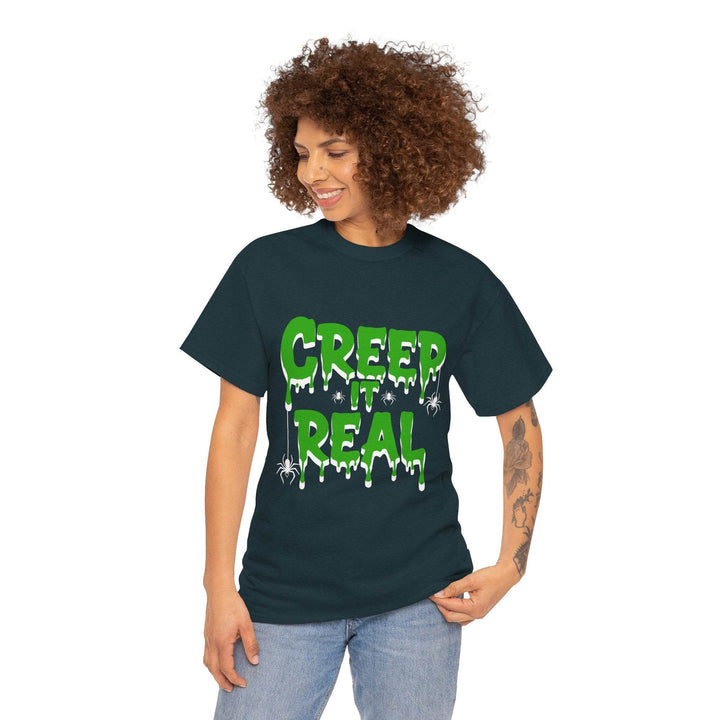 Creep It Real Halloween Tee - Bold Orange T-Shirt - Gutsy Garb