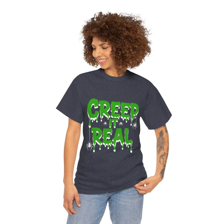 Creep It Real Halloween Tee - Bold Orange T-Shirt - Gutsy Garb