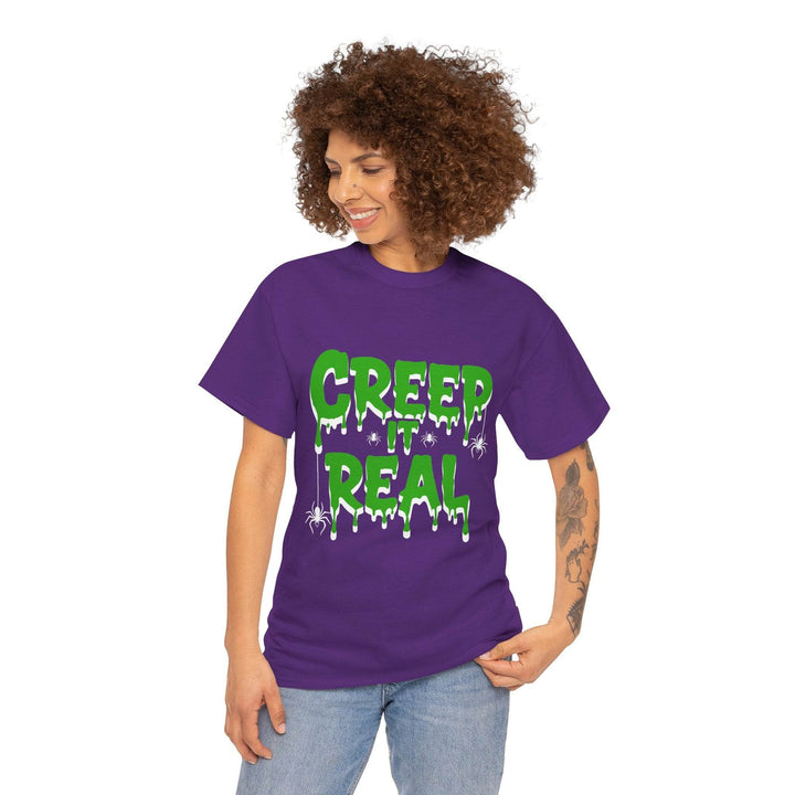 Creep It Real Halloween Tee - Bold Orange T-Shirt - Gutsy Garb