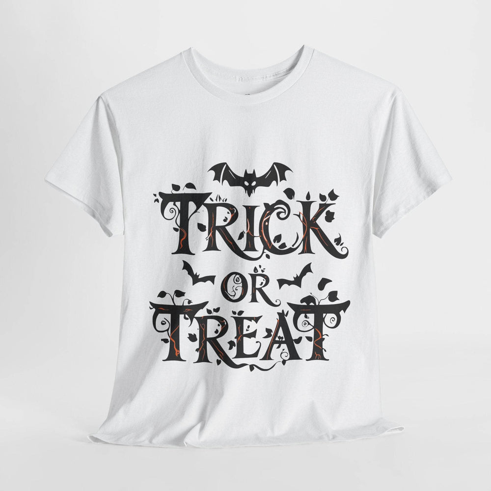 Halloween Trick Or Treat Shirt - Bold Orange Design - Gutsy Garb