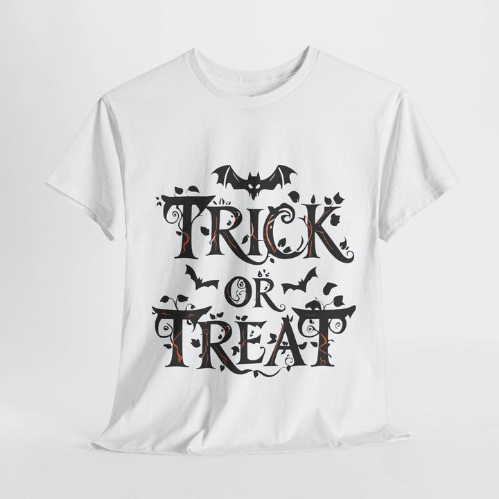 Halloween Trick Or Treat Shirt - Bold Orange Design - Gutsy Garb