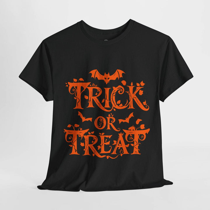 Halloween Trick Or Treat Shirt - Bold Orange Design - Gutsy Garb