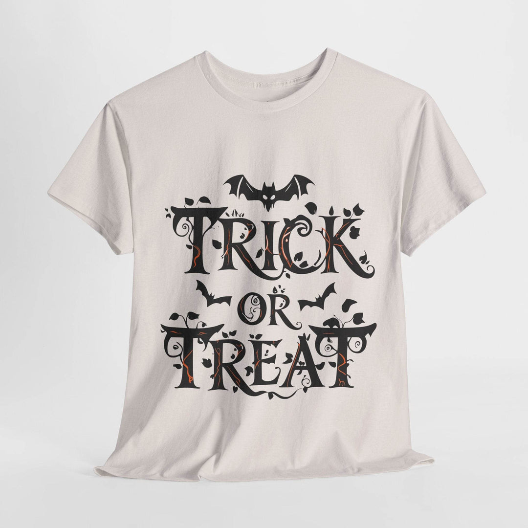 Halloween Trick Or Treat Shirt - Bold Orange Design - Gutsy Garb