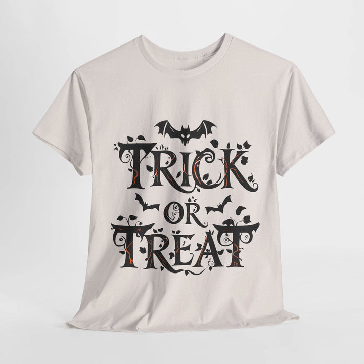 Halloween Trick Or Treat Shirt - Bold Orange Design - Gutsy Garb