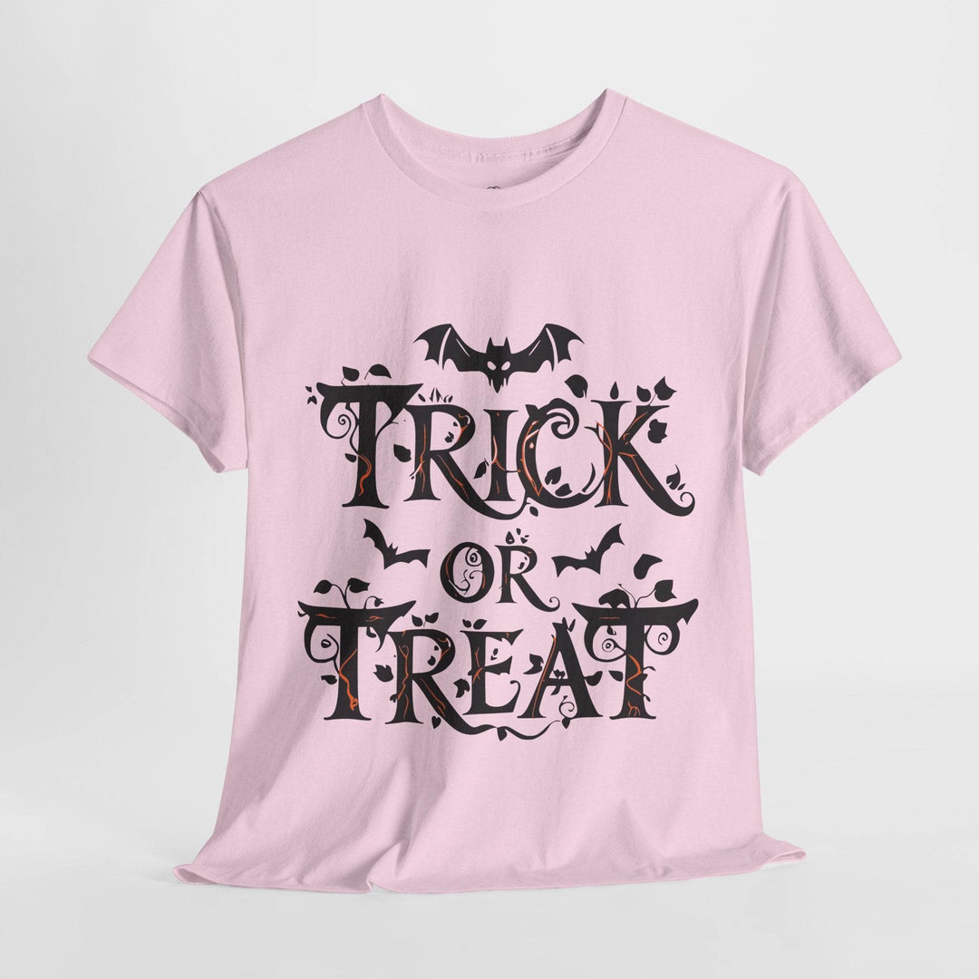 Halloween Trick Or Treat Shirt - Bold Orange Design - Gutsy Garb