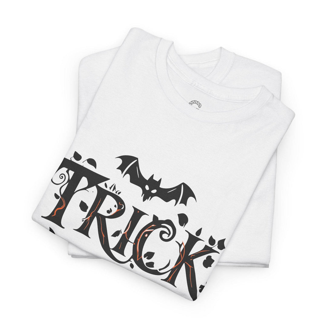 Halloween Trick Or Treat Shirt - Bold Orange Design - Gutsy Garb