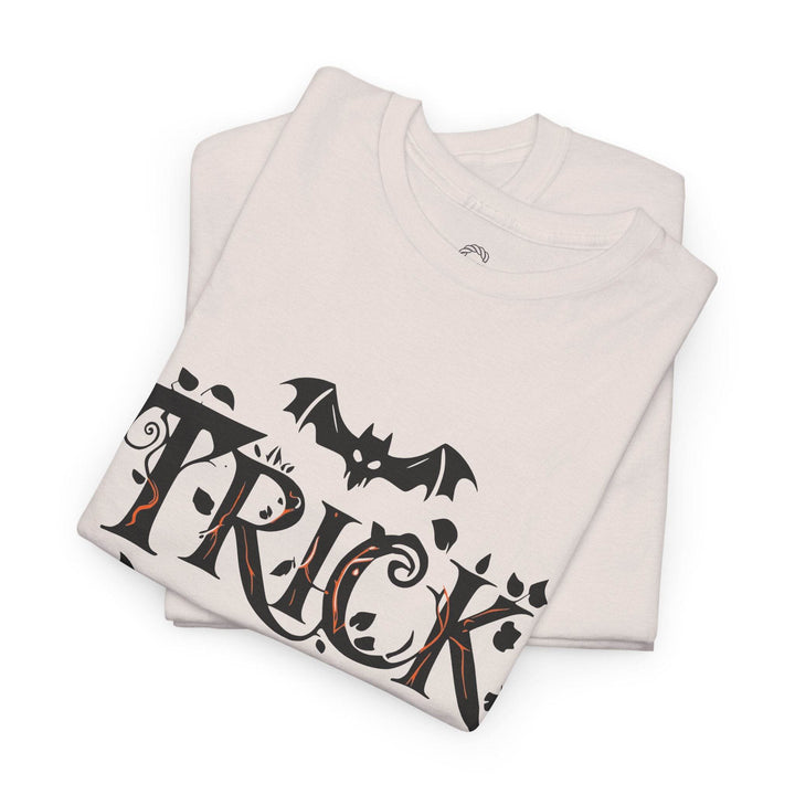 Halloween Trick Or Treat Shirt - Bold Orange Design - Gutsy Garb