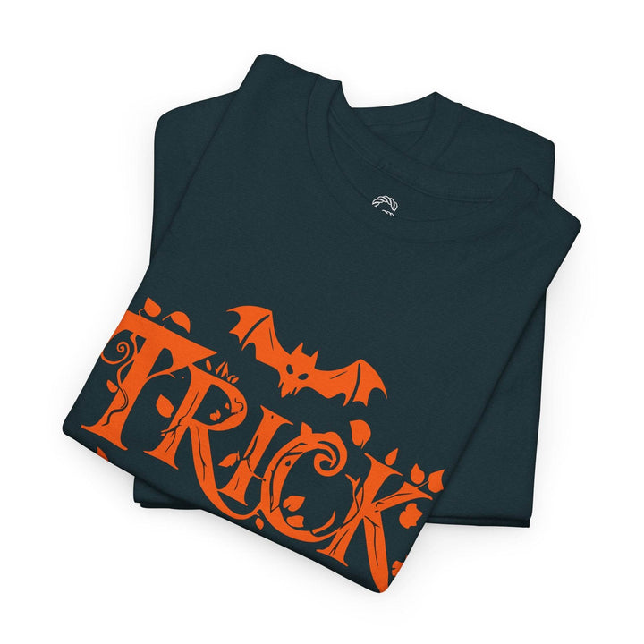 Halloween Trick Or Treat Shirt - Bold Orange Design - Gutsy Garb