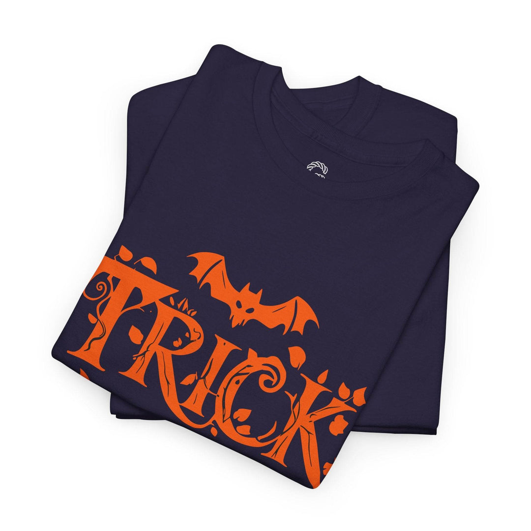 Halloween Trick Or Treat Shirt - Bold Orange Design - Gutsy Garb