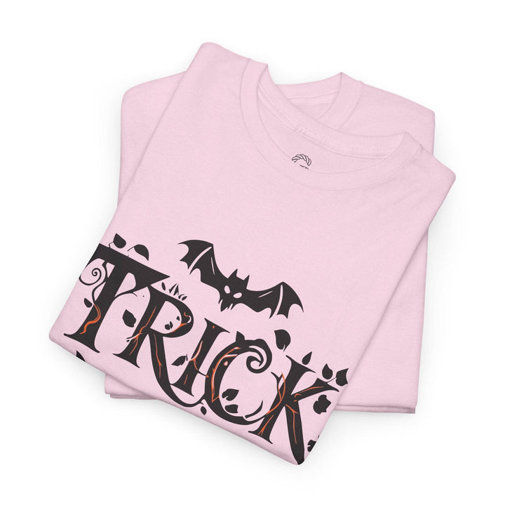 Halloween Trick Or Treat Shirt - Bold Orange Design - Gutsy Garb