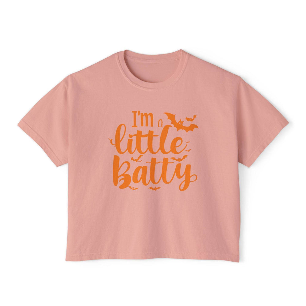 Halloween Women's Boxy Tee - I'm a Little Batty - Gutsy Garb