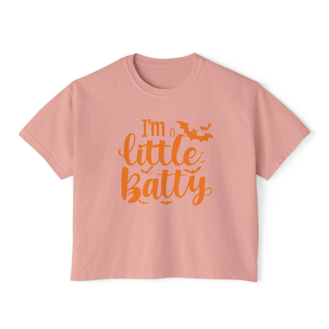 Halloween Women's Boxy Tee - I'm a Little Batty - Gutsy Garb