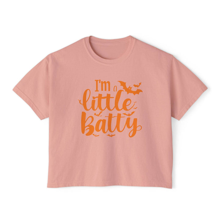 Halloween Women's Boxy Tee - I'm a Little Batty - Gutsy Garb