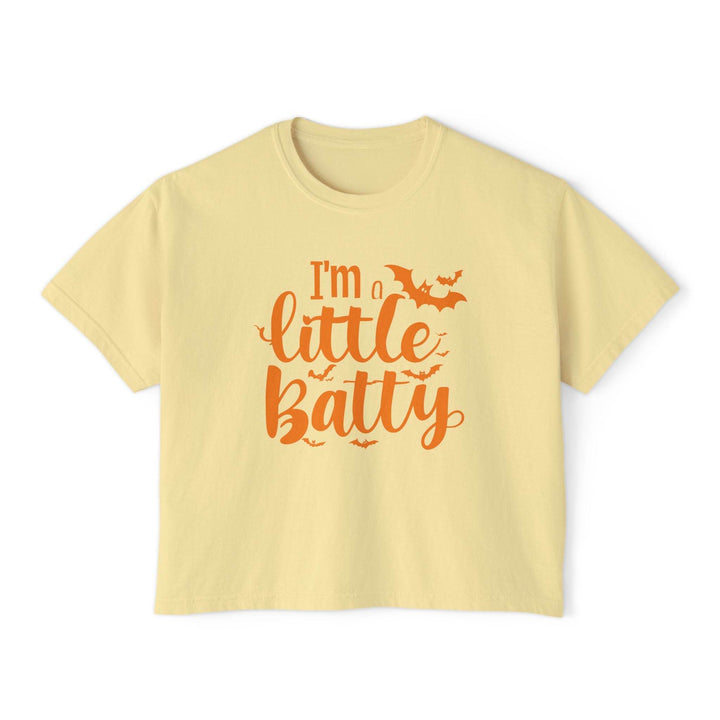Halloween Women's Boxy Tee - I'm a Little Batty - Gutsy Garb
