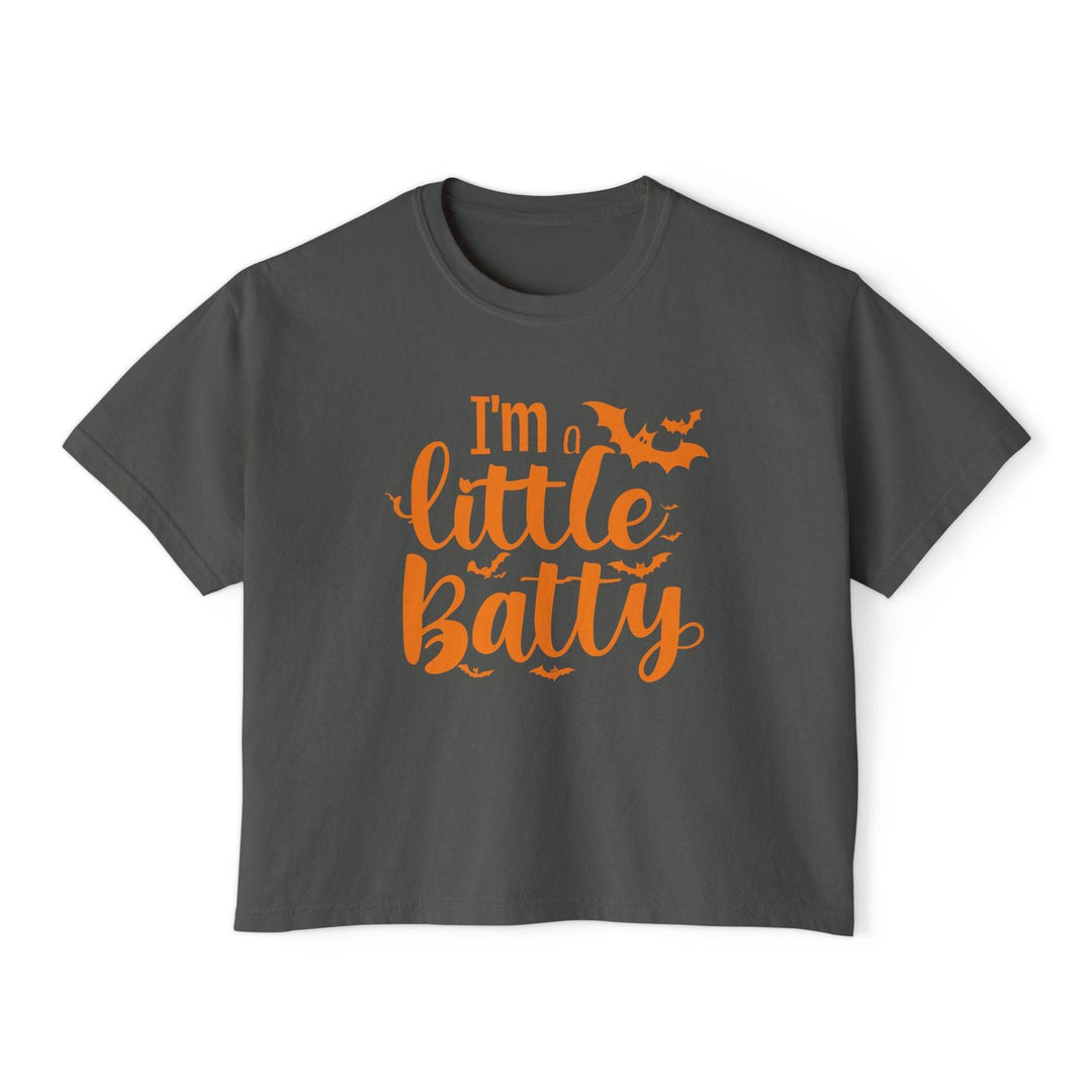 Halloween Women's Boxy Tee - I'm a Little Batty - Gutsy Garb