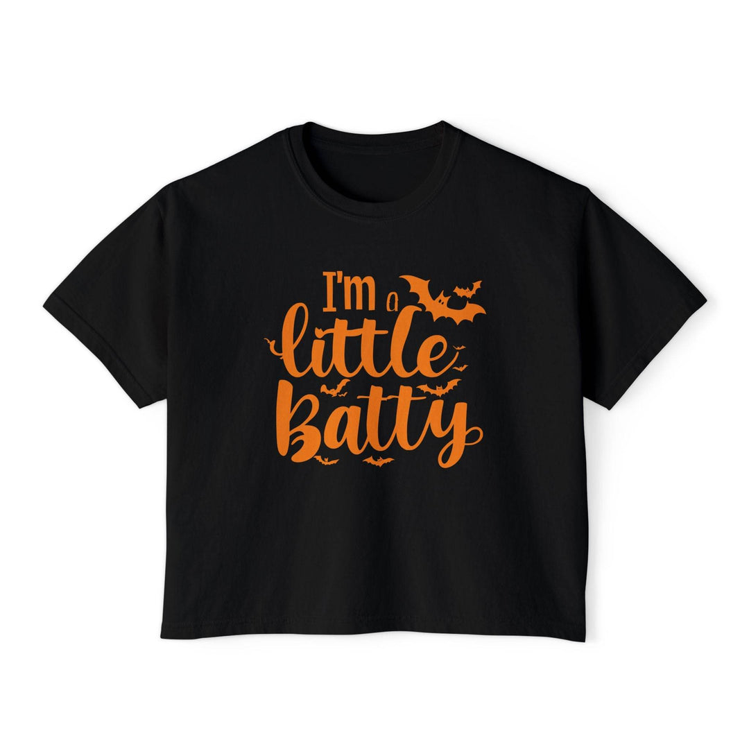 Halloween Women's Boxy Tee - I'm a Little Batty - Gutsy Garb