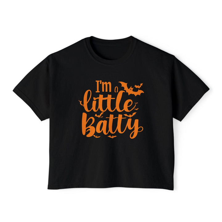 Halloween Women's Boxy Tee - I'm a Little Batty - Gutsy Garb